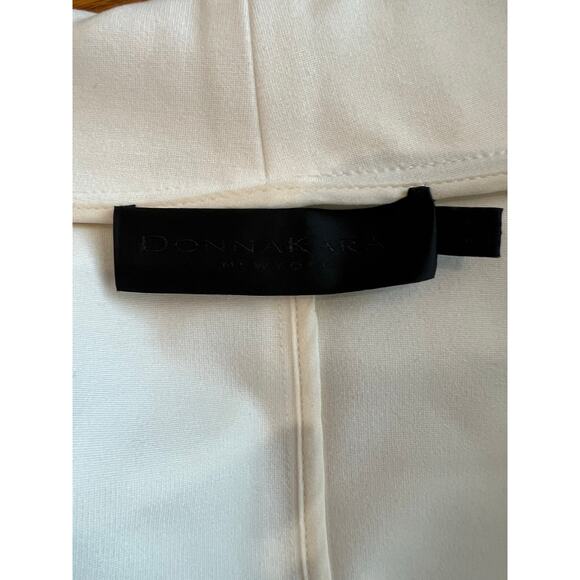 Donna Karan White Draped Collar Asymmetrical Jacket Blazer Women’s Small - Picture 2 of 10